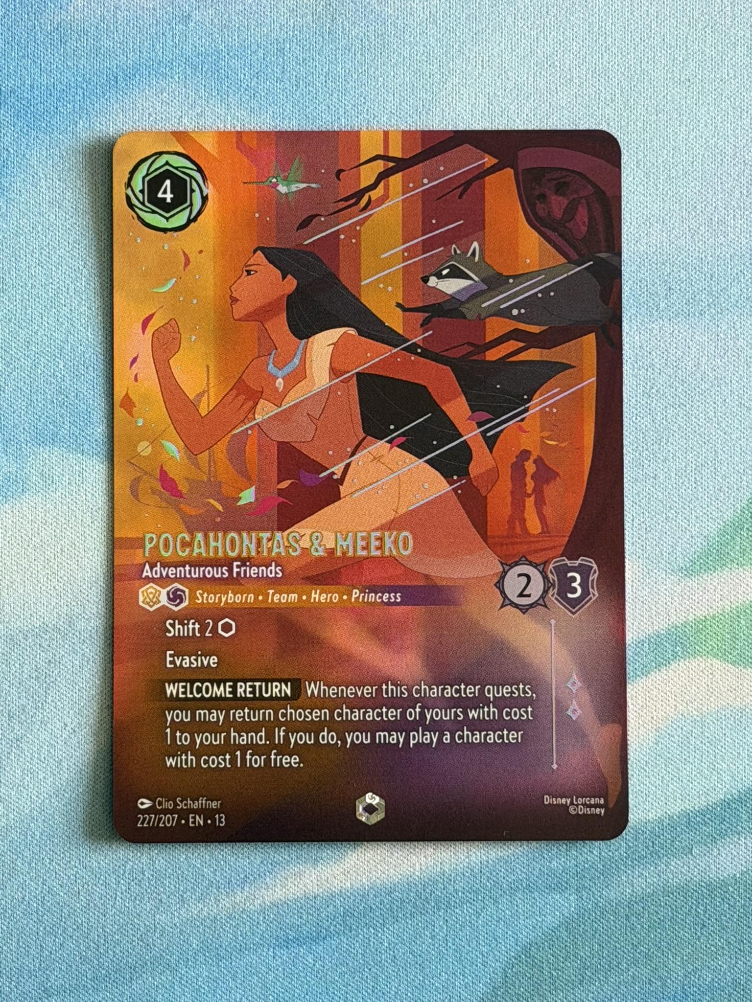 Enchanted card - Pocahontas & Meeko - Adventurous Friends