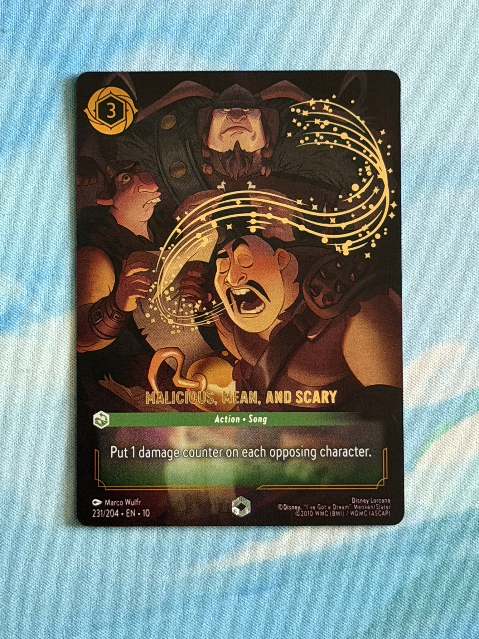 Enchanted card - Malicious, Mean, and Scary