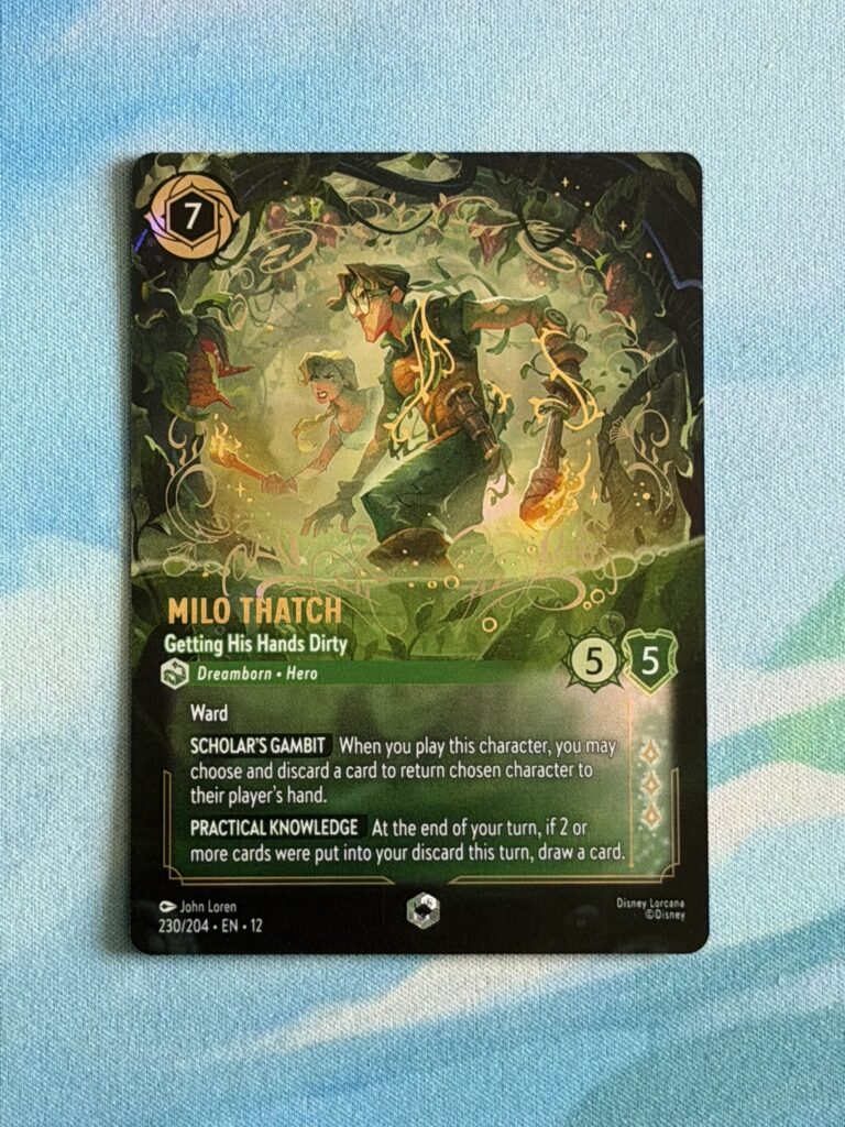 Enchanted card - Milo Thatch - Getting His Hands Dirty