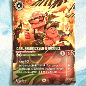 Enchanted card - Carl Fredricksen & Russell - Explorateurs intrépides